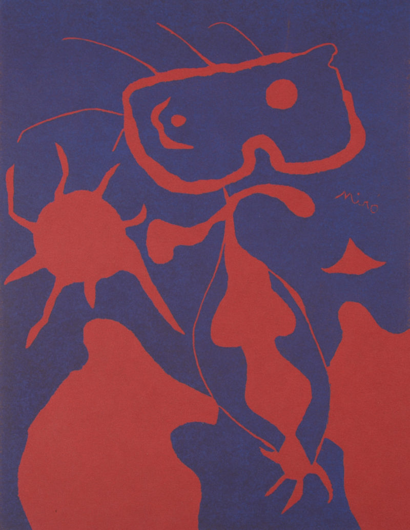 Joan Miro : Femme avec soleil rouge, 1959