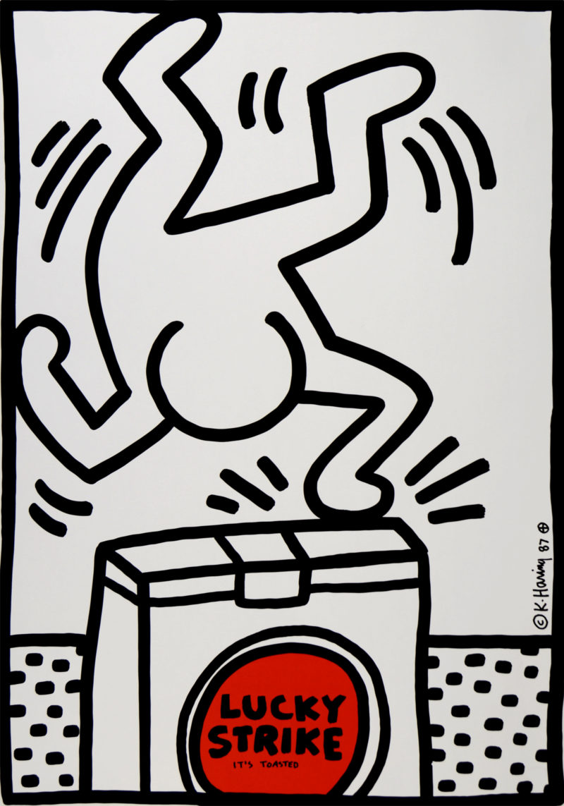 Keith Haring - Lucky Strike (#A), 1987 - Very large!