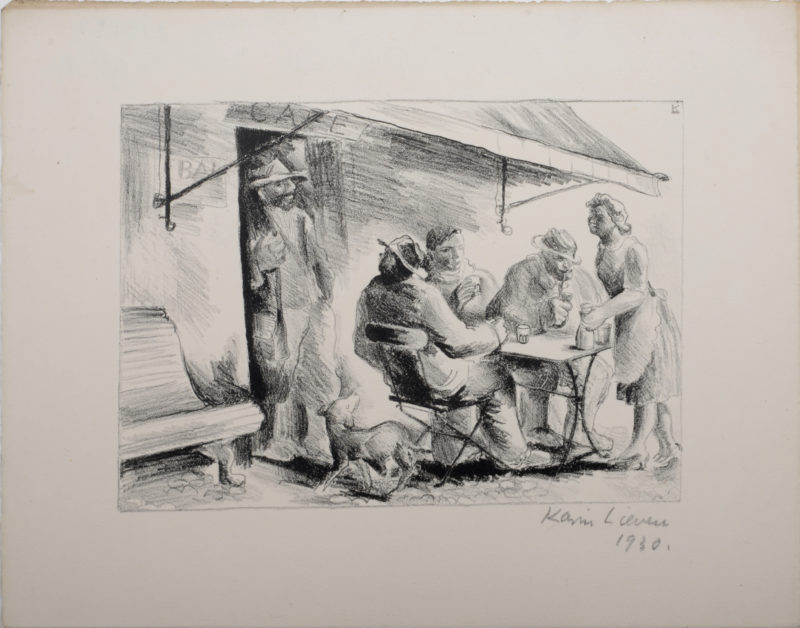 Karin Lieven - Au café, 1930 - Hand signed! - Image 2