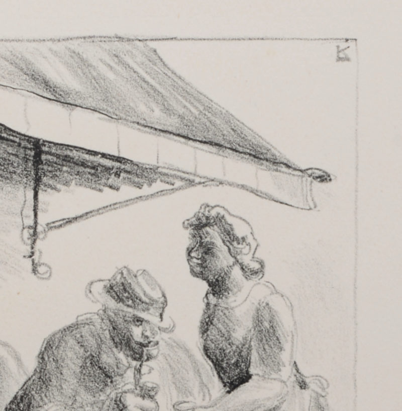 Karin Lieven - Au café, 1930 - Hand signed! - Image 5