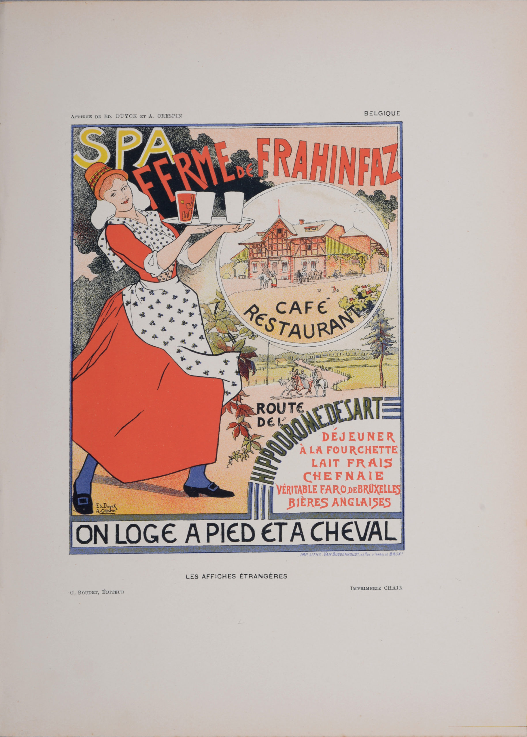 1897 Art Nouveau poster Crespin – Spa (‘Les Affiches Étrangères’)
