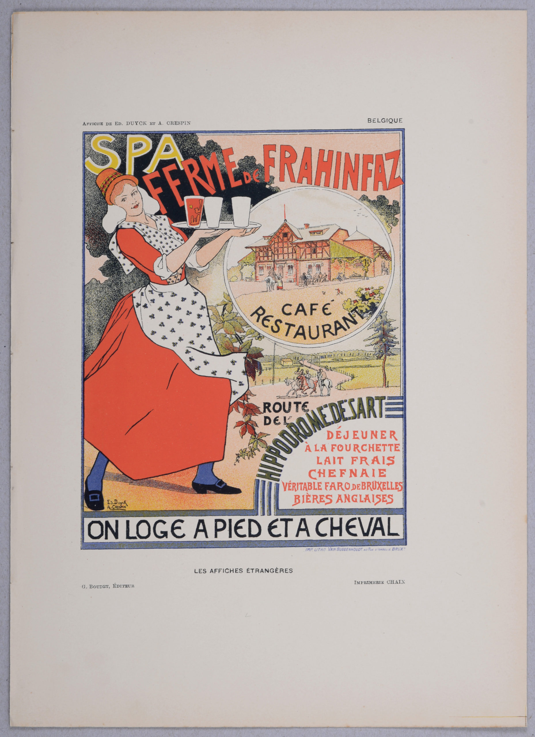 1897 Art Nouveau poster Crespin – Spa (‘Les Affiches Étrangères’)