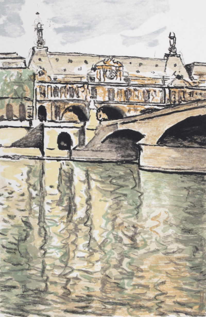 Albert Marquet - Le pont du Carrousel et le Louvre - Rhapsodie Parisienne, 1950 - Image 4