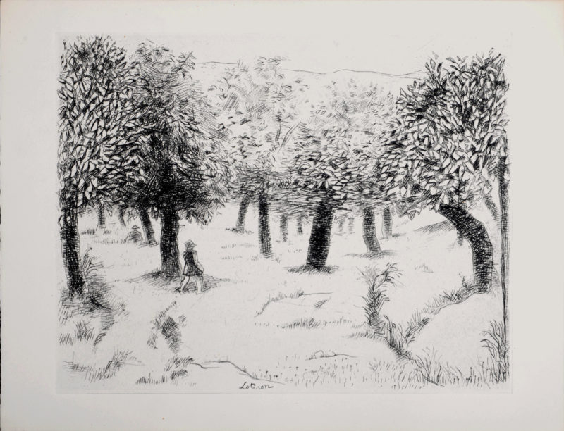 Robert Lotiron - Promenade sous les arbres, 1946 - Image 2