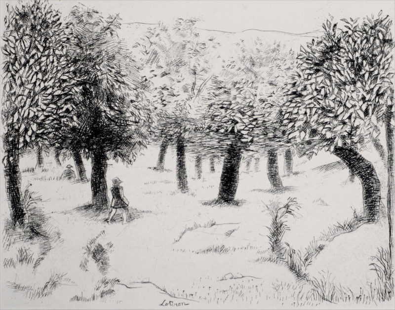 Robert Lotiron - Promenade sous les arbres, 1946