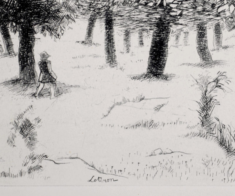 Robert Lotiron - Promenade sous les arbres, 1946 - Image 4