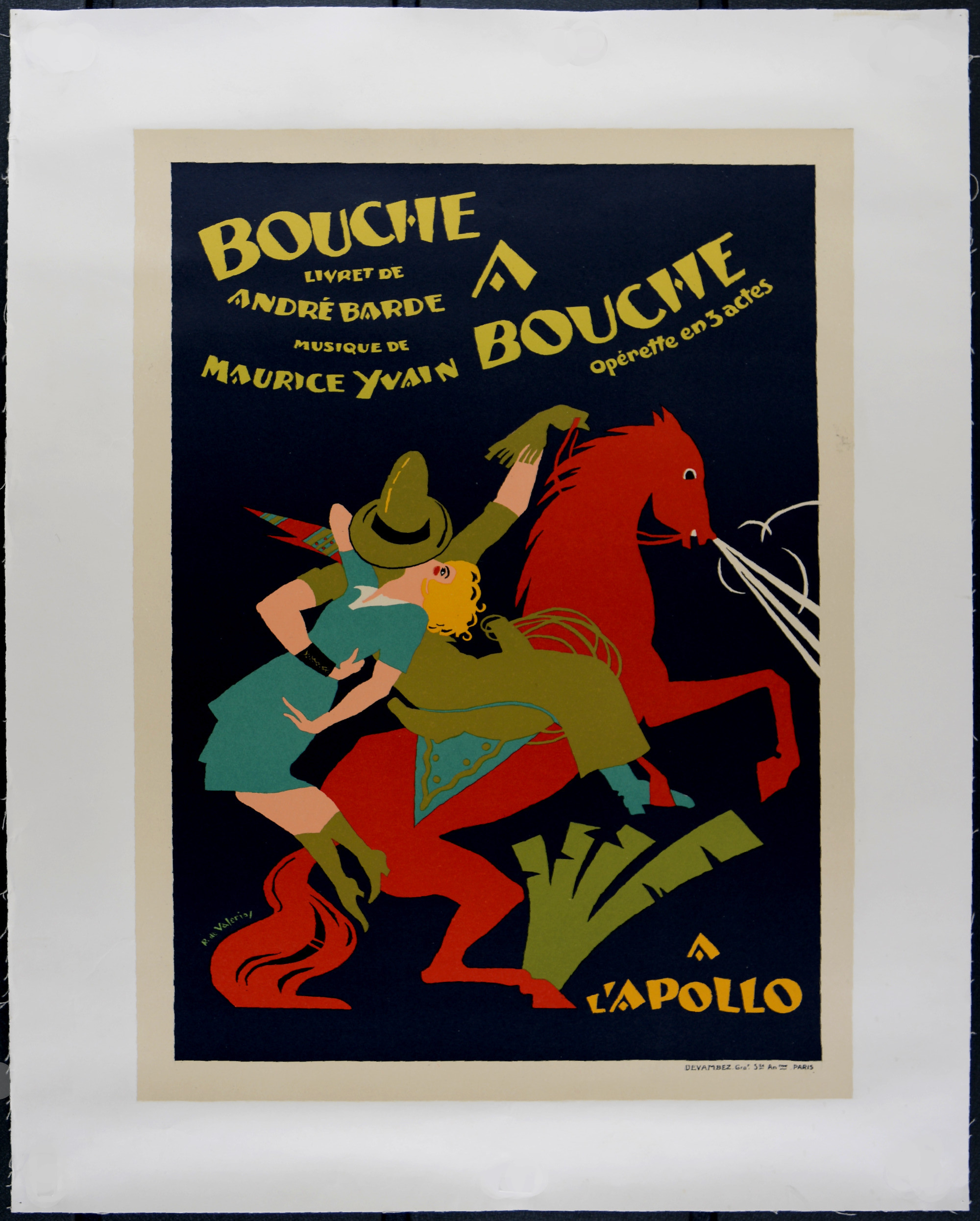 Roger de Valerio – Bouche à bouche (Opérette en trois actes), 1927 – NCAG