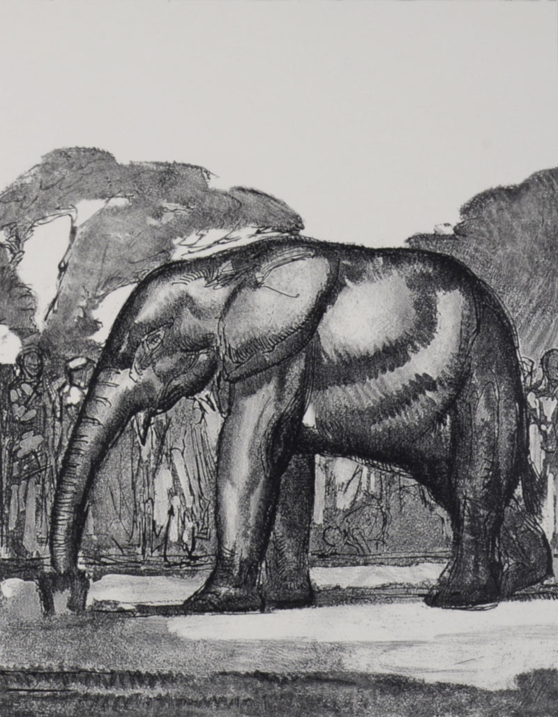 Paul Jouve - Eléphant et hommes, 1934. - Image 4