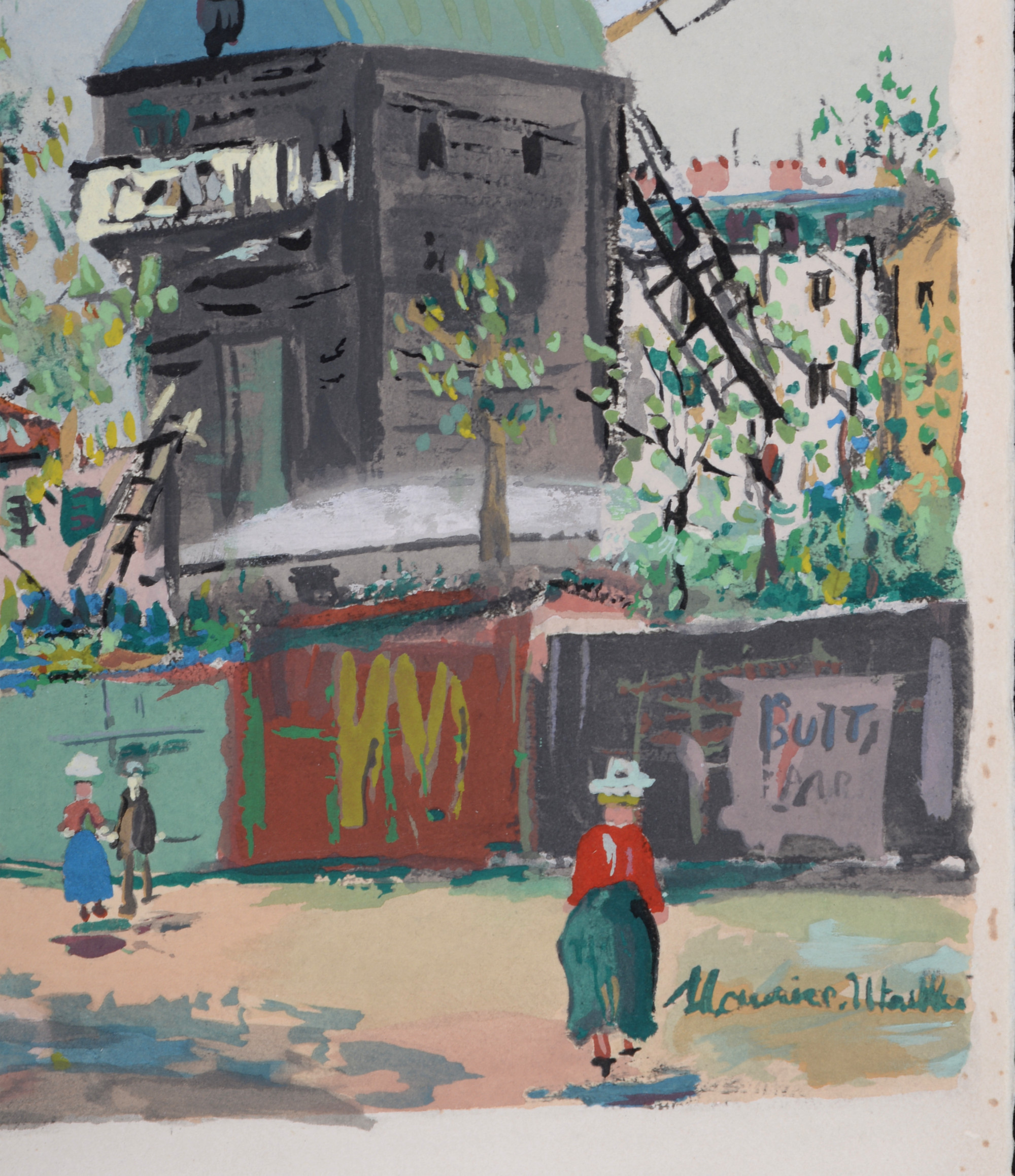 Maurice Utrillo, Le Moulin de la Galette, Montmartre, 1950 - Image 3