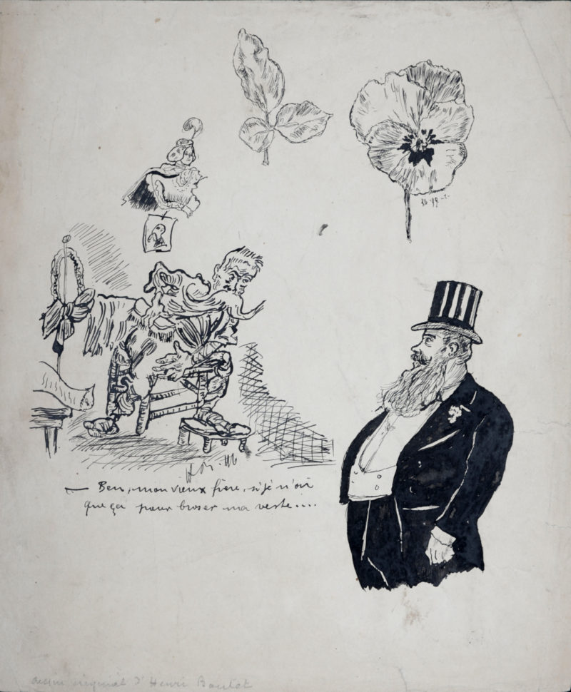 Henri Boutet - Ben mon vieux frère, si je n'ai que ça pour brosser ma veste..., 1897 - Hand signed! - Image 2