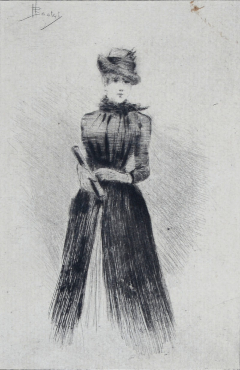 Henri Boutet - Élégante à l'éventail, c. 1900