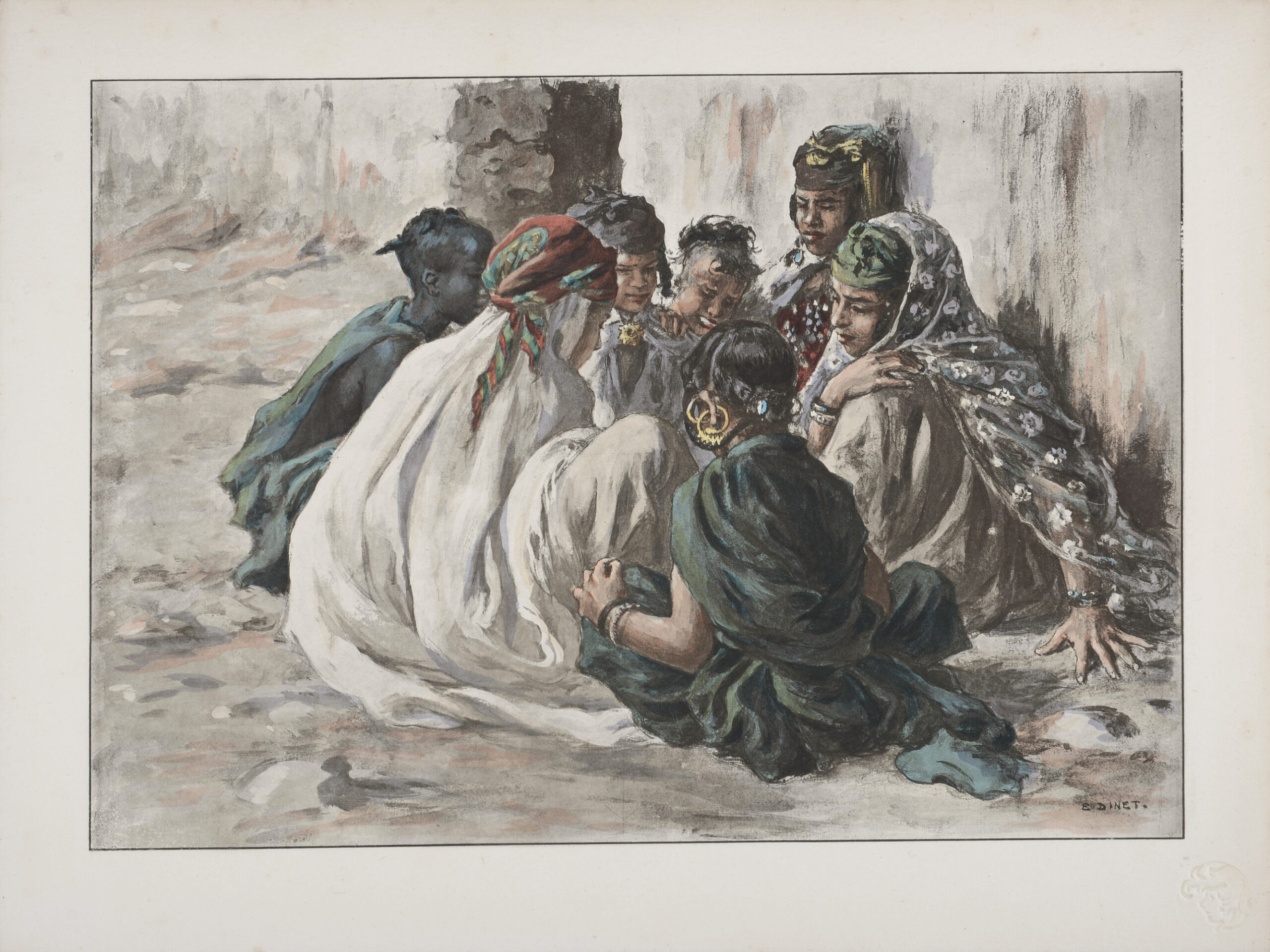 Etienne Dinet - Jeux de Fillettes à Laghouat, 1899 - Image 2