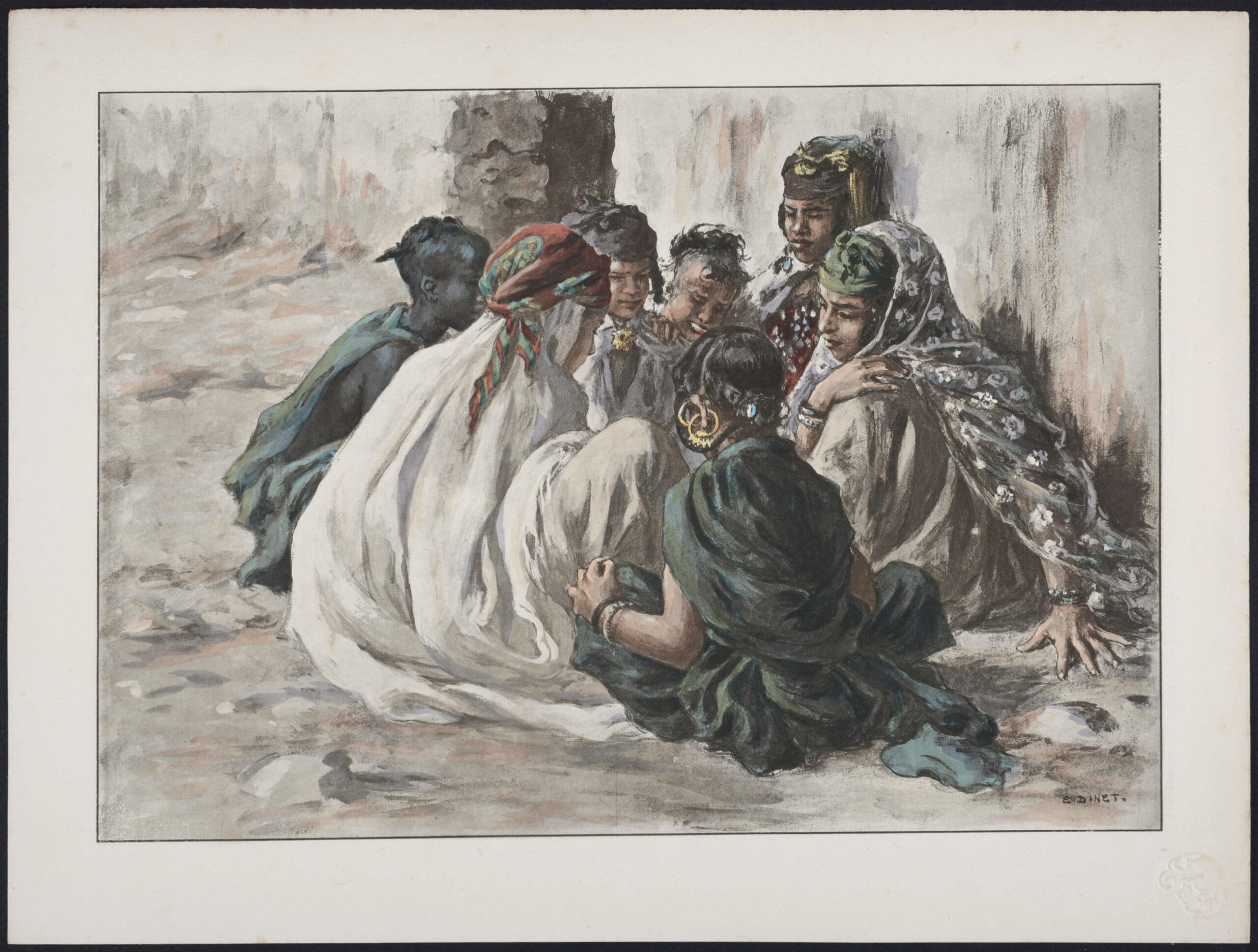 Etienne Dinet - Jeux de Fillettes à Laghouat, 1899 - Image 3