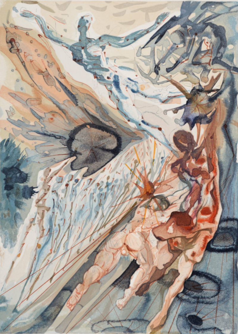 Salvador Dali - Rencontre de deux groupes de luxurieux, 1963