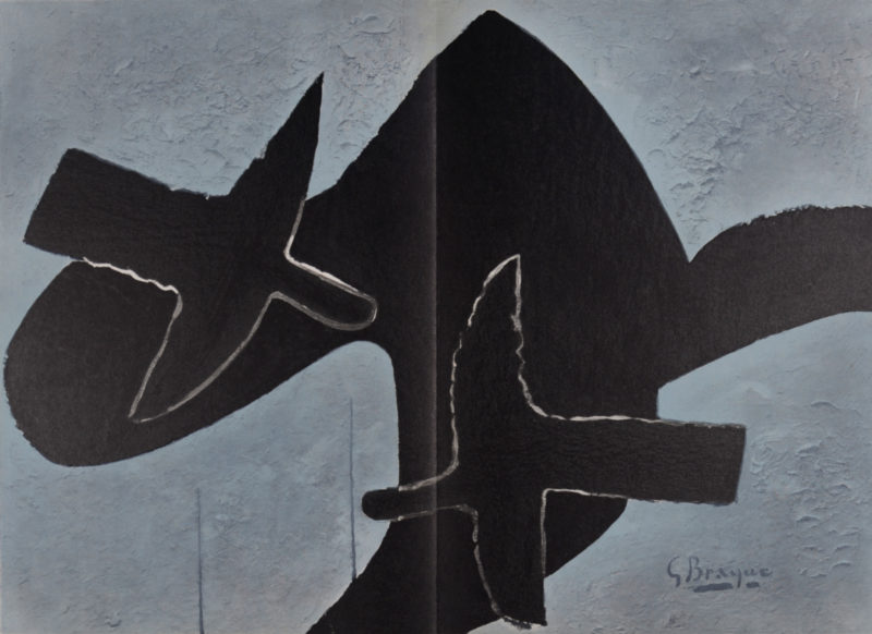 Georges Braque - Oiseaux sur fond noir, 1958
