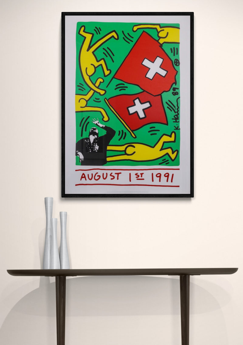 Keith Haring - August 1 1991 (Switzerland 700 years), 1991  Very large! - Image 7