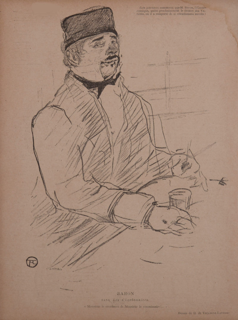 Henri De Toulouse Lautrec - Le Rire : Baron dans le Charbonniers, 1897