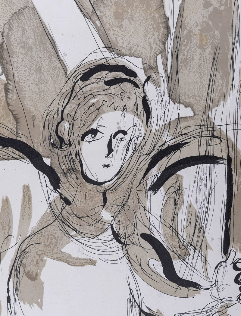 Marc Chagall - La Bible : Ange avec épée, 1956
