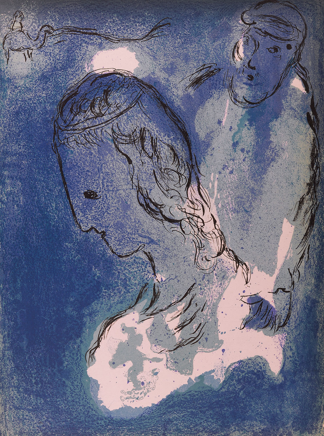 Marc Chagall - La Bible : Abraham et Sarah, 1956 - Image 3