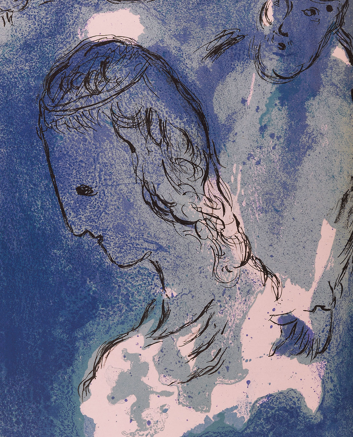 Marc Chagall - La Bible : Abraham et Sarah, 1956