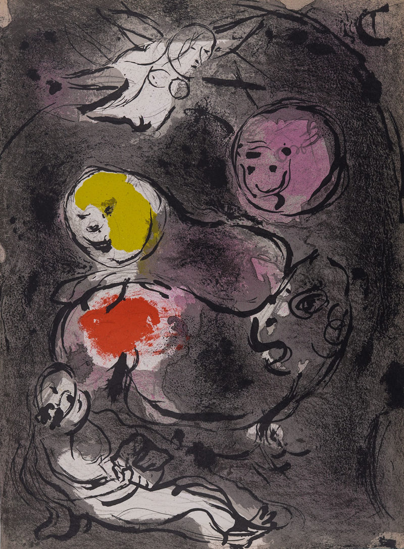 Marc Chagall - La Bible : Le Prophète Daniel avec les lions, 1956 - Image 3