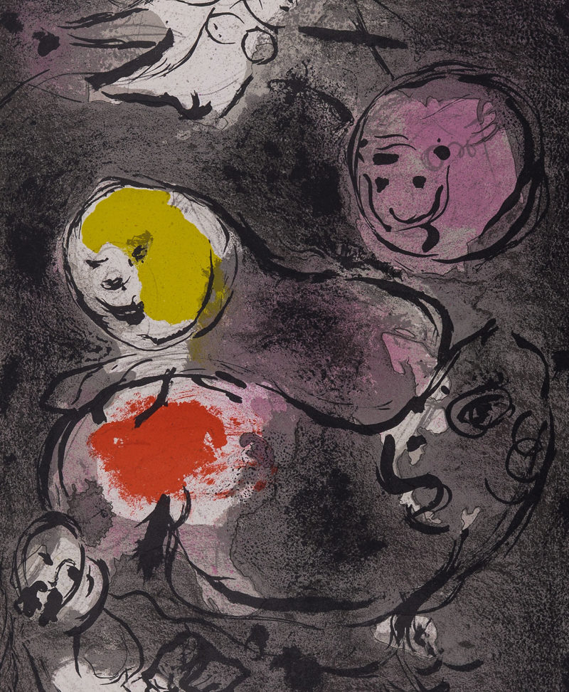 Marc Chagall - La Bible : Le Prophète Daniel avec les lions, 1956
