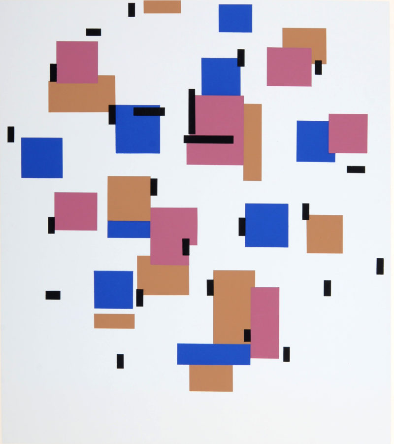 Piet Mondrian (d'après) - Composition en bleu b 1917 (1957) – Image 3