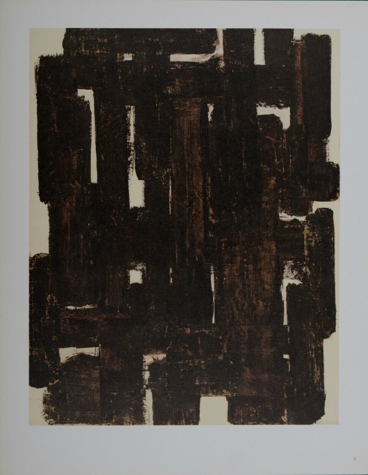 Pierre Soulages - Composition #5, 1962