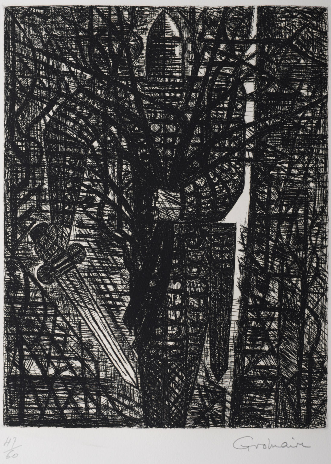 Marcel Gromaire - Macbeth : La forêt en marche, 1958