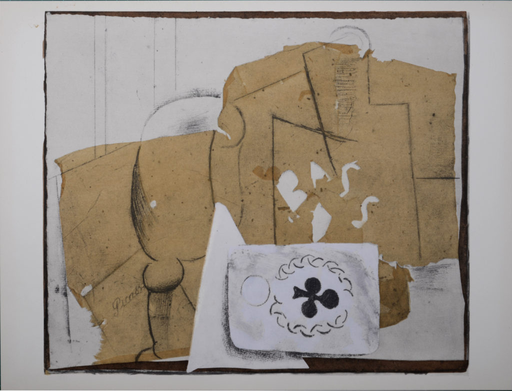 Picasso (After) - Bouteille, verre et cartes, 1962