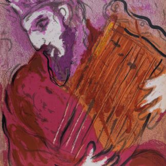 Marc Chagall - La Bible : David à la harpe, 1956