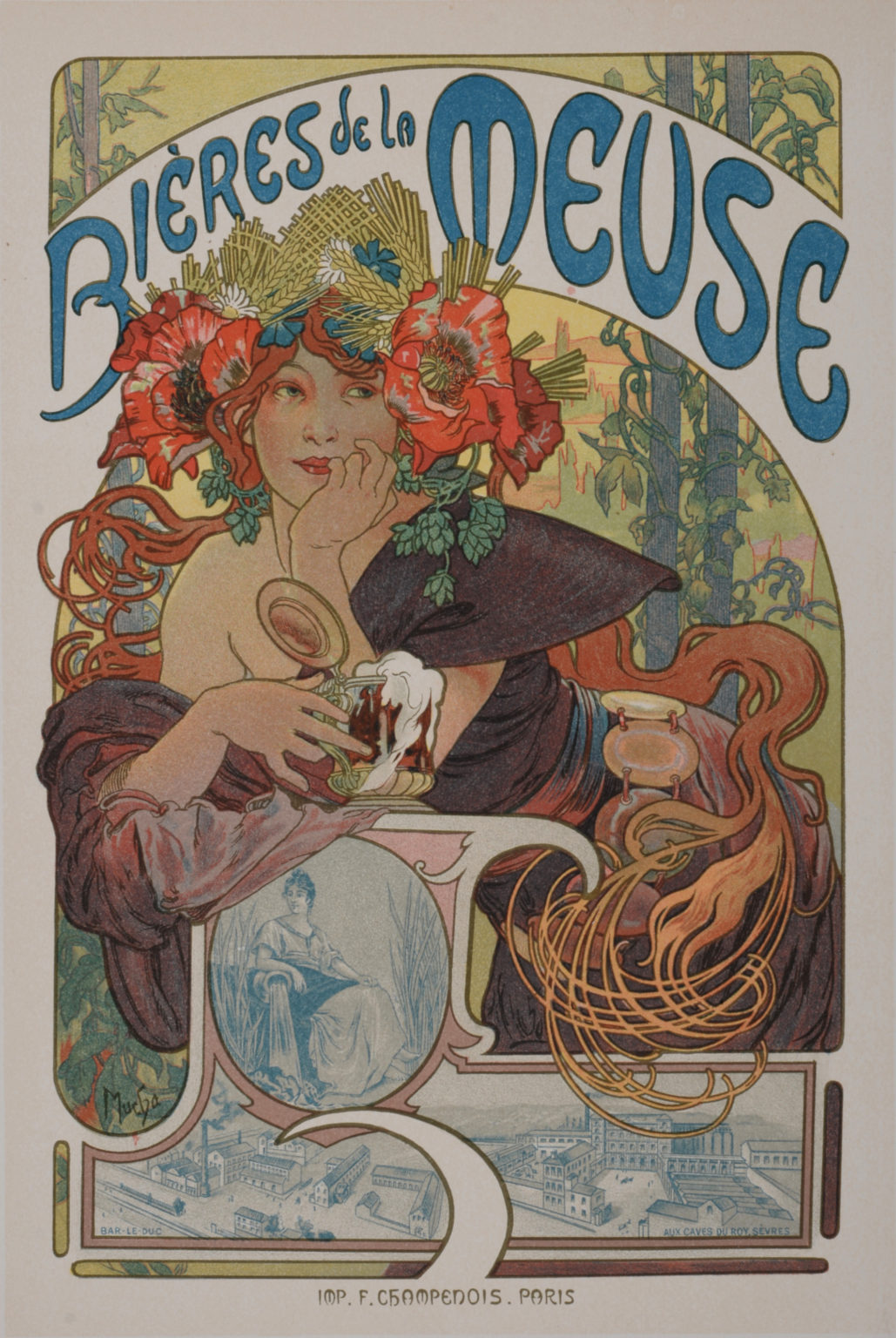 Alphonse Mucha - Les Maitres de L’Affiche : Bières de la Meuse, 1899