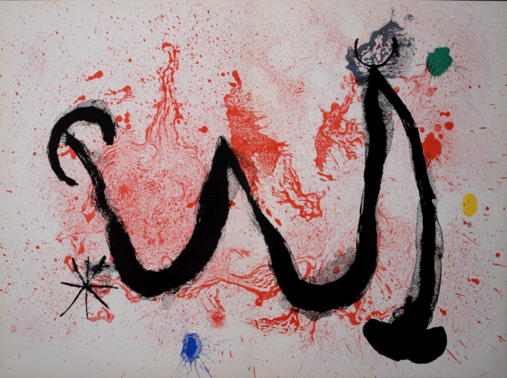 Joan Miro - Abstract composition, 1963
