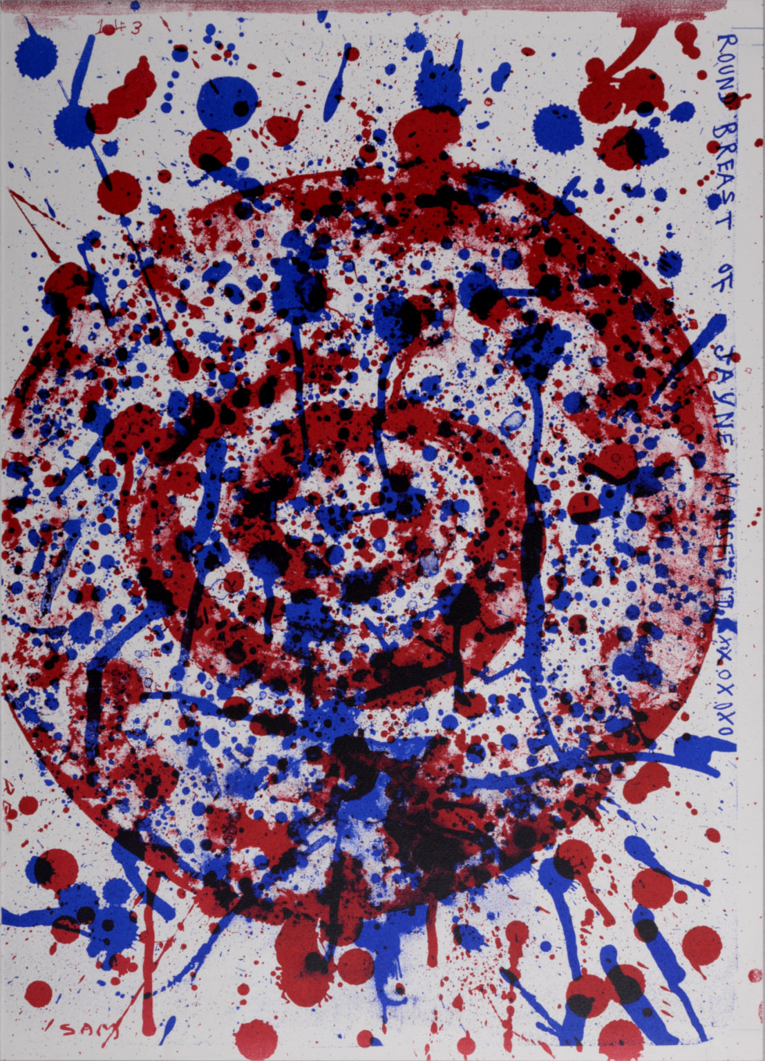 Sam Francis - Round Breast Of Jayne Mansfield, 1964