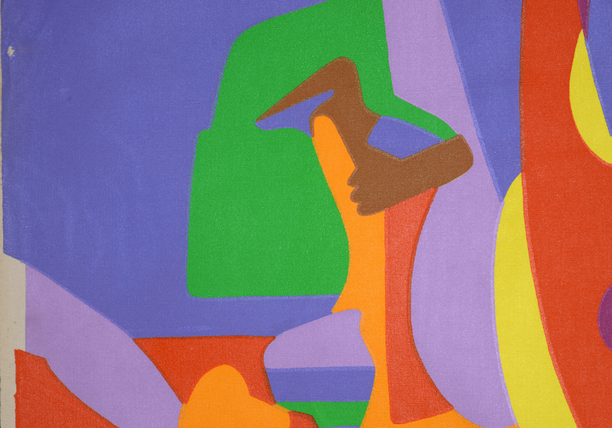 Philippe Artias - Composition, 1973 - Silkscreen (pochoir) on canvas. - Image 2