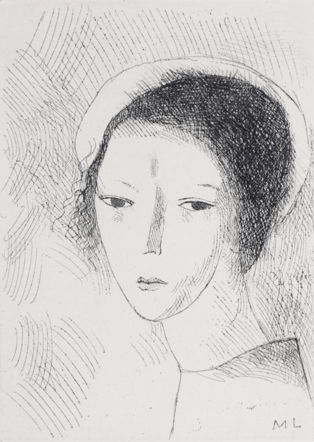 Marie Laurencin - Tête de jeune fille, 1947