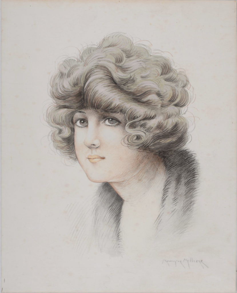 Maurice Milliere - Portrait d'élégante, c. 1920s