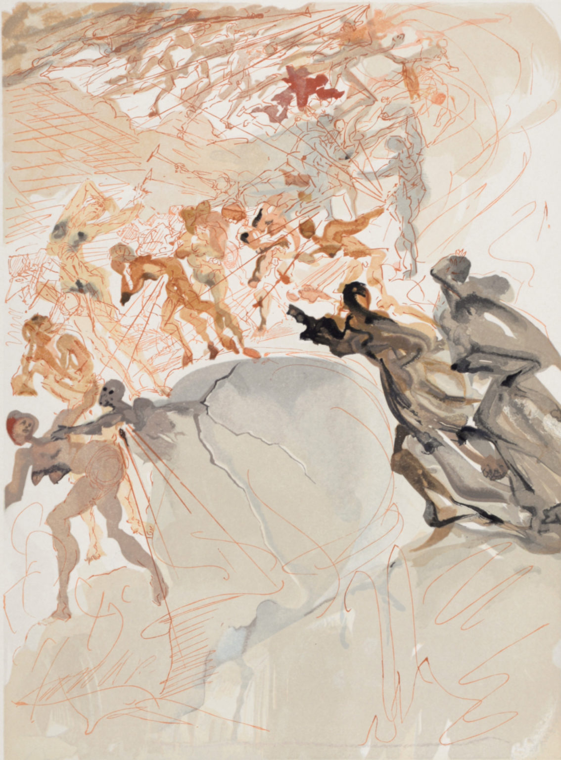Salvador Dali - Montée à la septième corniche : La Luxure, 1963