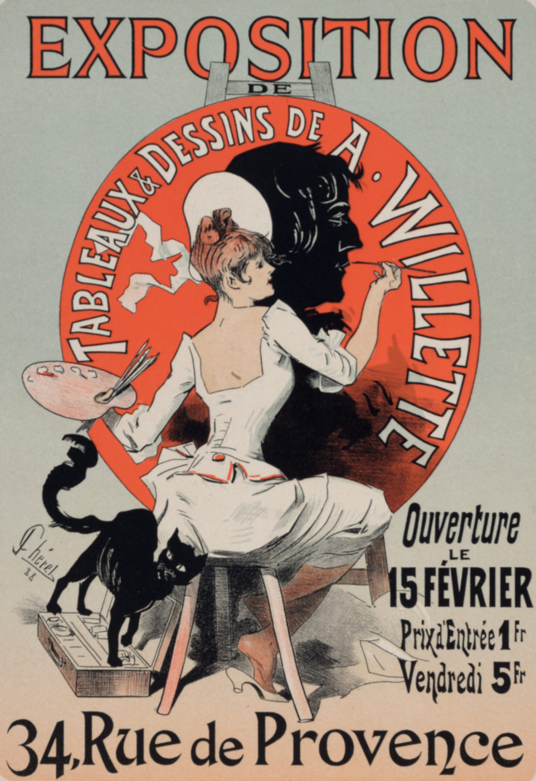 Jules Chéret - Les Maîtres de l'Affiche : Exposition de tableaux de dessins de A. Willette, 1898
