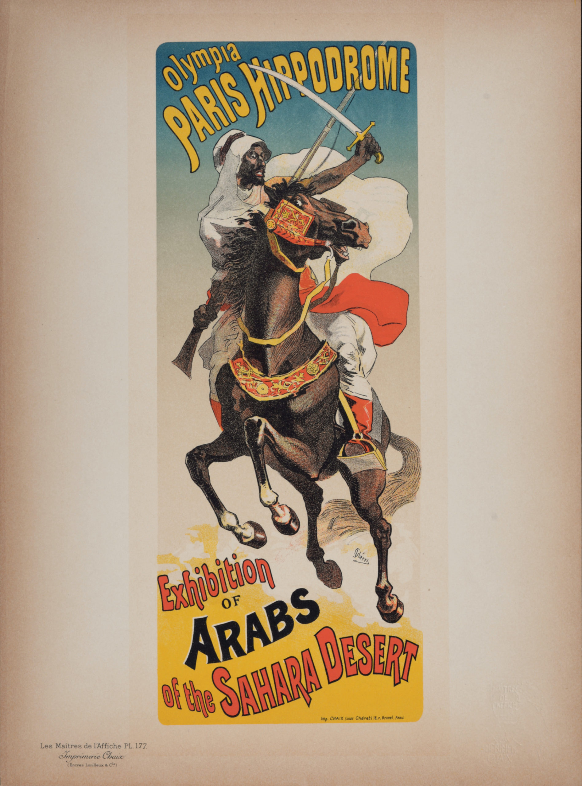 Jules Chéret - Les Maîtres de l'Affiche : Olympia Paris Hippodrome - Exhibition of Arabs, 1899