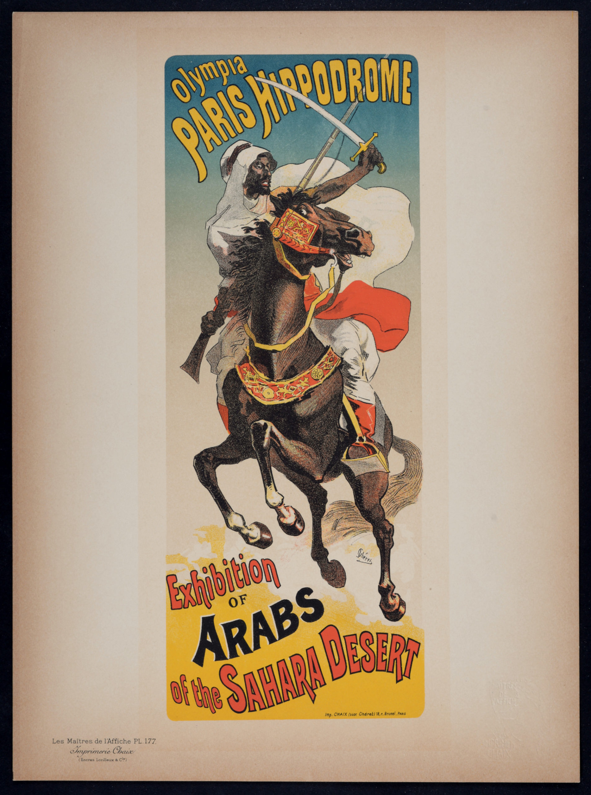 Jules Chéret - Les Maîtres de l'Affiche : Olympia Paris Hippodrome - Exhibition of Arabs, 1899 - Image 2
