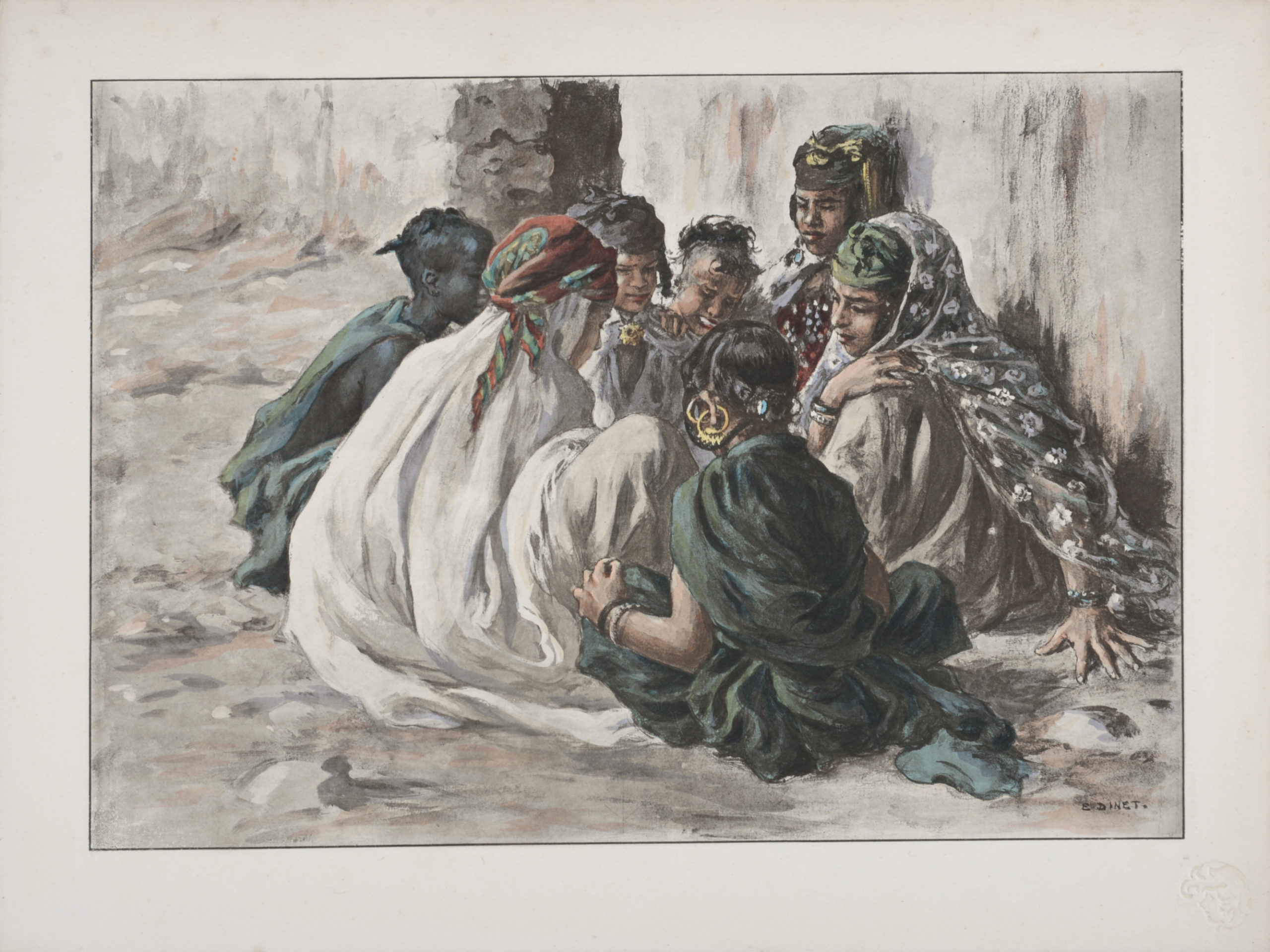 Etienne Dinet - Jeux de Fillettes à Laghouat, 1899