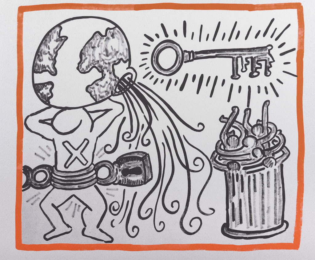Keith Haring - Against all Odds : Untitled, 1990