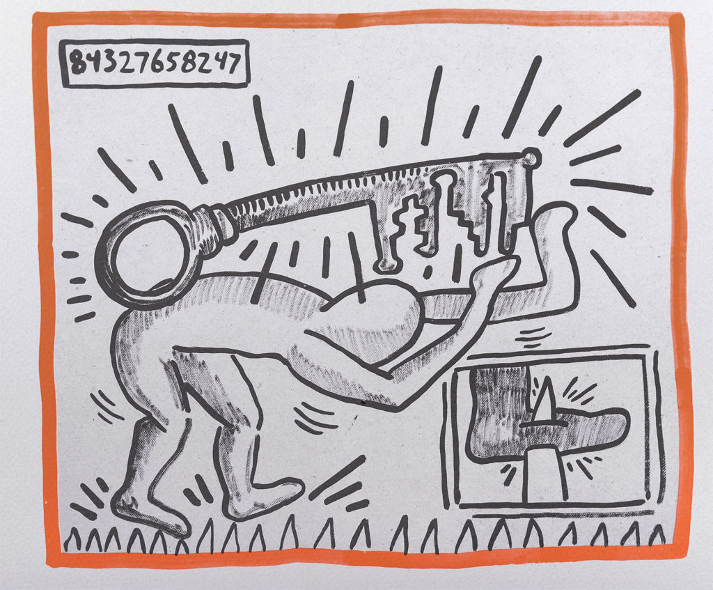 Keith Haring - Against all Odds : Untitled, 1990