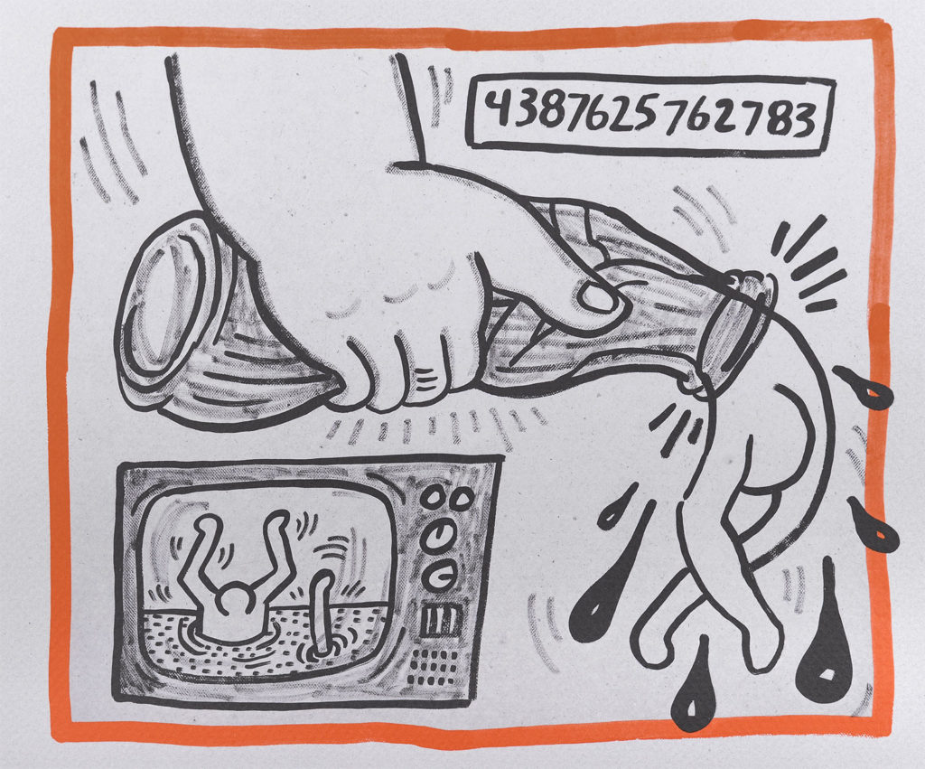 Keith Haring - Against all Odds : Untitled, 1990