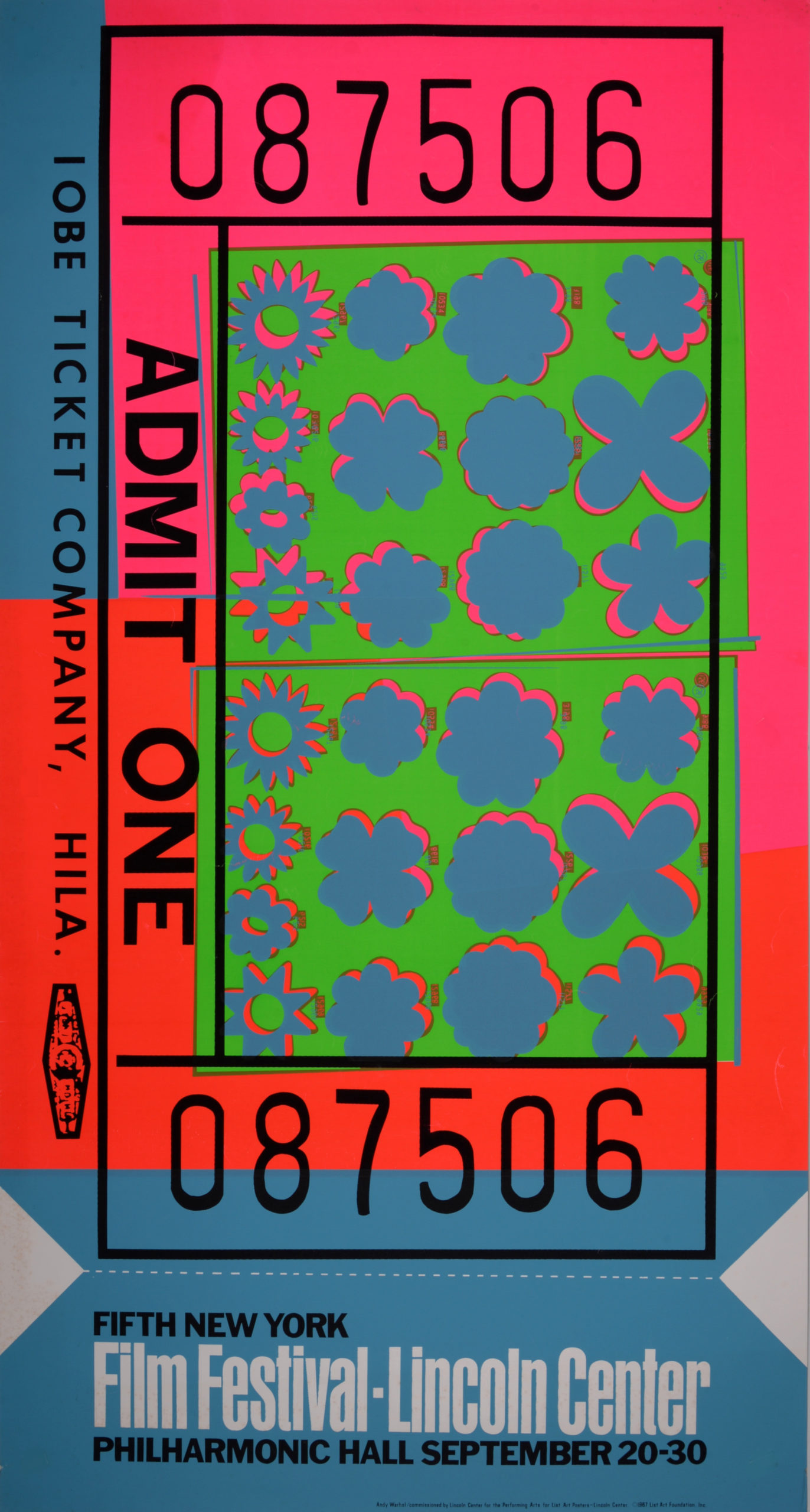 Andy Warhol - Lincoln Center Ticket, 1967