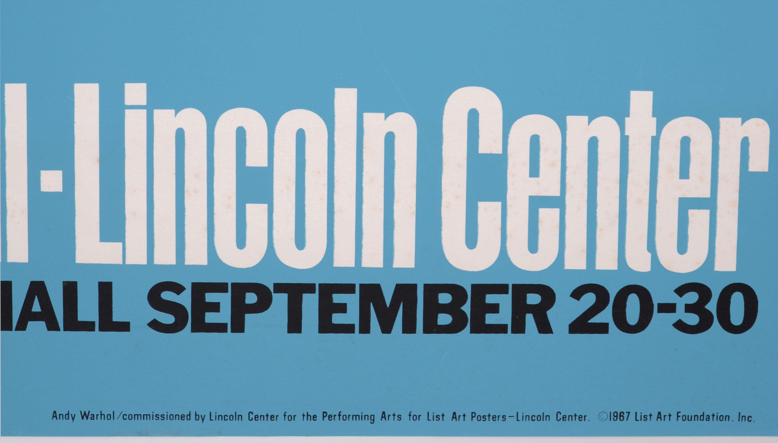 Andy Warhol - Lincoln Center Ticket, 1967 - Image 3