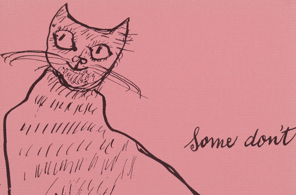 Andy Warhol : Holy Cats : Some don't, c. 1957