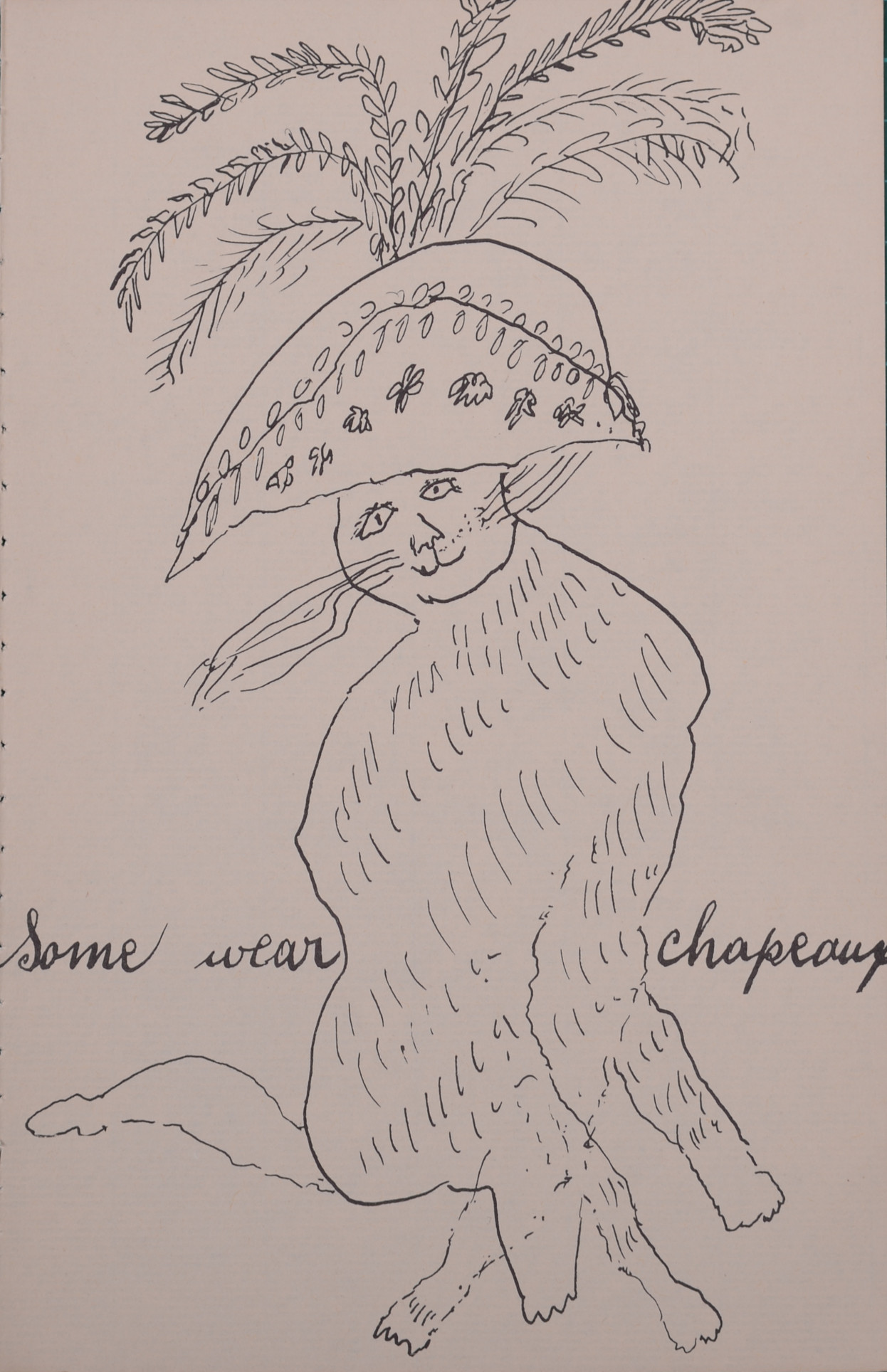 Andy Warhol : Holy Cats - Some wear chapeaux, C. 1957