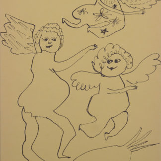 Andy Warhol - Holy Cats - Some angels up there love, C. 1957